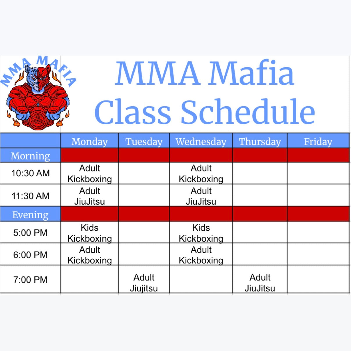 Adult Jiu Jitsu & Kickboxing Classes